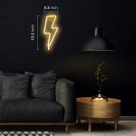 Neon Sign Lightning USB Charging Battery LED Neon Signs for Wall Décor Cloud Neon Sign for Birthday Party Kids Room Wedding Party Décor Christmas Bar ect.… Warm White