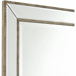 Noble Park Braeden Rectangular Vanity Decorative Accent Wall Mirror Modern Beveled Matte Distressed Bronze Wood Frame 28 Wide for Bathroom Bedroom Living Room Home House Office Entryway