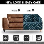 nordmiex Stretch Sofa Slipcovers Fitted Furniture Sofa Cover Stylish Fabric Couch Cover for 4 Cushion Couch,Sofa-4 Seater,Dark Teal