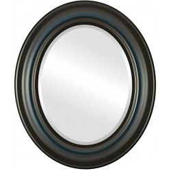 Oval Beveled Wall Mirror for Home Decor Lancaster Style Royal Blue 17x21 Outside Dimensions