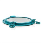 Premium Vintage Aluminium Blue Porthole Ship's Replica Functional Frame | Wall & Home Decor Hanging Ideas | Bathroom Decorative Accessories 20 Inches Reflective Mirror