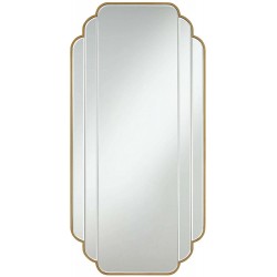 Rectangular Vanity Accent Wall Mirror Beveled Gold Framed 23 1 2" Wide Bathroom Bathroom Decor Home Decor Wall Decor Mirror Vanity Makeup Mirror Bathroom Mirror Wall Mirror Vanity Mirror