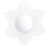 Safavieh Home River Silver Sunburst 36-inch Decorative Accent Mirror