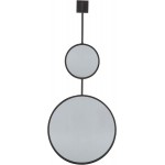 Signature Design by Ashley Brewer Modern Minimalist Round Stacked Accent Mirror Black