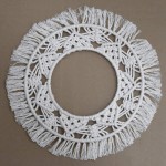 Wall Mirror Macrame Frame Handmade Hanging Fringe Round Boho Decoration for Apartment Living Room Bedroom Dorm Baby Nursery Home Decor Mirror NOT Included