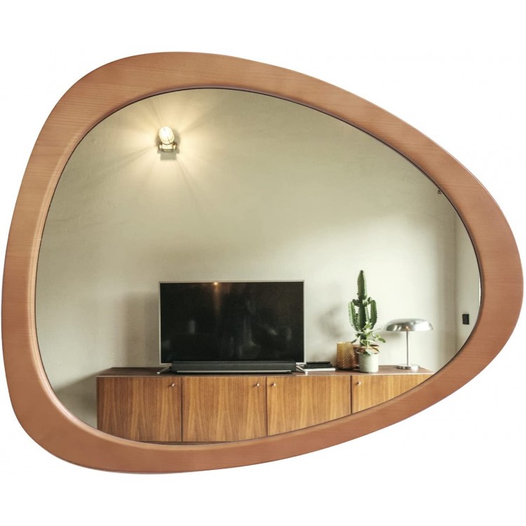 WallBeyond Asymmetrical Irregular Wall Mirror for Entryway Hallway Living Room etc. || 20 H x 25.5 W || Shape: Abstract & Unique Cobblestone Horizontal 342103