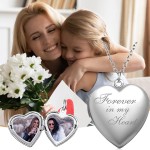 2022 Forever in My Heart Necklace Pendant for Women Girls S925 Sterling Silver Heart Pendant Necklace Gift for Mother's Day Birthday Anniversary