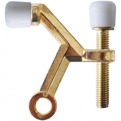 ABH Adjustable Hinge Pin Door Stop Bright Brass