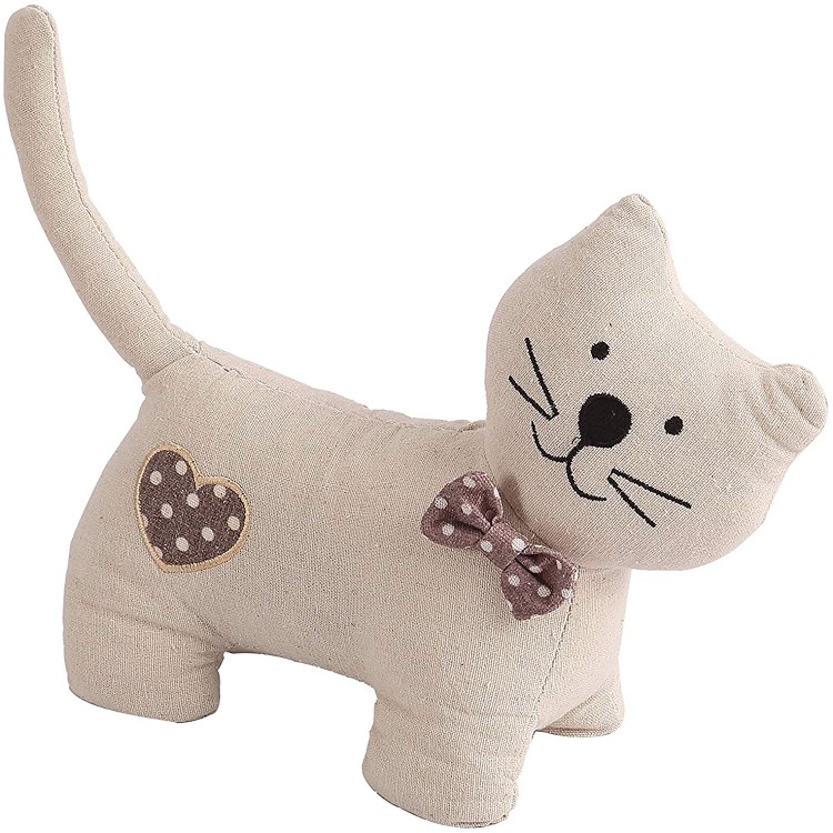 Decorative Door Stopper by Morgan Home – Available in Many Adorable Animals and Styles – Durable Subtle Home Decor Easily Matches Measures Approx. 11 x 5.5 x 5.5 Inches White Cat