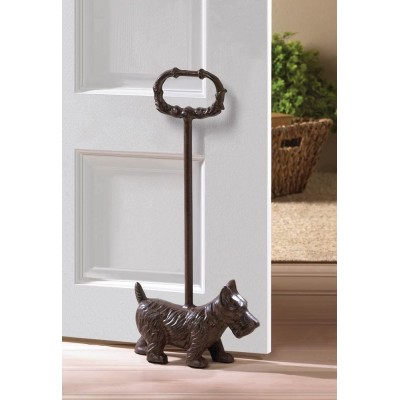 DOORSTOPS: Doggy with Handle Door Stopper Cast Iron Terrier Home Decor Accent