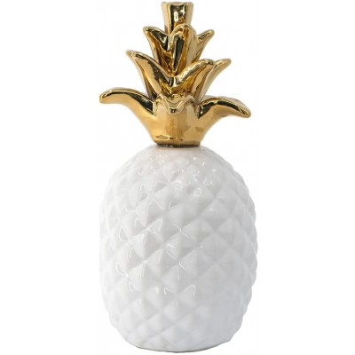 A&B Home Pineapple Accent-Ceramic Pineapple Decorative Centerpiece Display Decoration for Living Dining Room Bedroom Office Desktop Cabinet