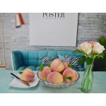 JEDFORE Fake Fruit Home House Kitchen Party Decoration Simulation Artificial Lifelike Peach 10pcs Set