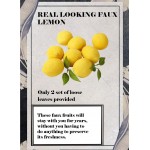 Serene Spaces Living Decorative Real-Looking Lemons with Loose Leaves Faux Lemons for Display for Kitchen Island Holiday Decor Store Window and More Set of 8