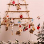 Underleaf 6 Pcs Christmas Santa Claus Wooden Clip Hanging Photos Decoration Supplies Christmas Wooden Clip