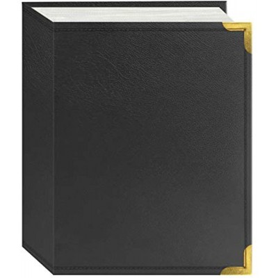 Pioneer Photo Albums 100 Pocket Gray Sewn Leatherette Cover with Brass Corner Accents Photo Album for Prints 4 by 6-Inch