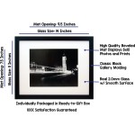 11x14 Black Gallery Picture Frame with 8x10 Mat Wide Molding Includes Both Attached Hanging Hardware and Desktop Easel Display Pictures 8x10 or 11x14