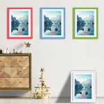 11x14 Picture Frames Blue Display Picture Frame A4 Solid Wood with Mat Wooden Photo Frame for Wall Hanging or Table Top Home Decoration-11x14 Blue1 Pack