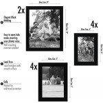 Americanflat 10-Piece Black Picture Frame Set | Includes Sizes 8x10 5x7 and 4x6. Shatter-Resistant Glass. Hanging Hardware Included!