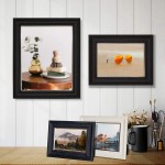 Annecy 4x6 Picture Frame 4 Pack Assorted Colors Rustic 4x6 Photo Frames with High-Definition Real Glass Wall Mount & Table Top Display