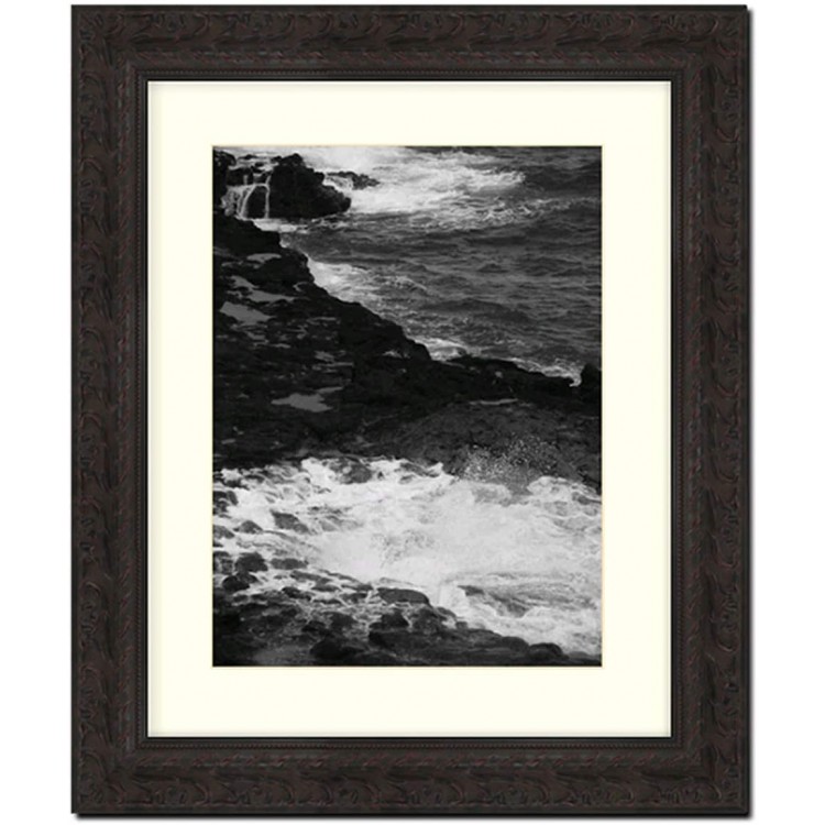 Antique Mahogany Frame and White Matte 11 Inches x 14 Inches