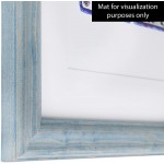 ArtToFrames 26x38 Inch Blue Picture Frame This 1.5 Custom Wood Poster Frame is Deep Periwinkle Barnwood Style Frame for Your Art or Photos 2WOM0066-56673-YBLU-26x38