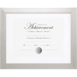 Burnes Home Accents DAXNDSB1114ST 11 x 14 in. Brushed Document Frame Silver