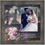 Christian Wedding Gifts for Couple Engagement Gift for Bride and Groom Christian Bridal Shower Gift for Bride Rustic Wedding Decor A Marriage Prayer Picture Framed Poem 6325BW