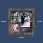 Christian Wedding Gifts for Couple Engagement Gift for Bride and Groom Christian Bridal Shower Gift for Bride Rustic Wedding Decor A Marriage Prayer Picture Framed Poem 6325BW