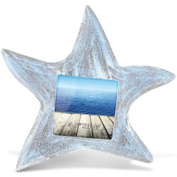 CoTa Global Starfish Inspired Photo Frame Nautical Handcrafted Resin Picture Holder Aquatic Ocean Life Beach Animal Frame Memories Bright & Unique for Marine Themed Rooms 3.5 x 3.5 Inch Home Decor