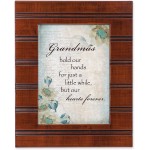 Cottage Garden Grandma Hold Hearts Forever 8 x 10 Distressed Black Accent Picture Frame Plaque