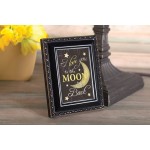 Cottage Garden Love You to The Moon and Back Black Rope Trim 2 x 3 Tiny Frame with Magnet and Easel
