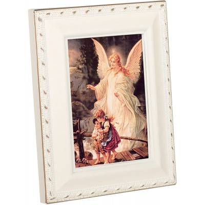 Cottage Garden Primera Communion Painting Ivory Rope Trim Tiny Frame with Magnet and Easel