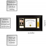 Creative Brands Heartfelt Motivational Keepsake Diploma and Photo Frame 15 x 25-Inch Thoreau