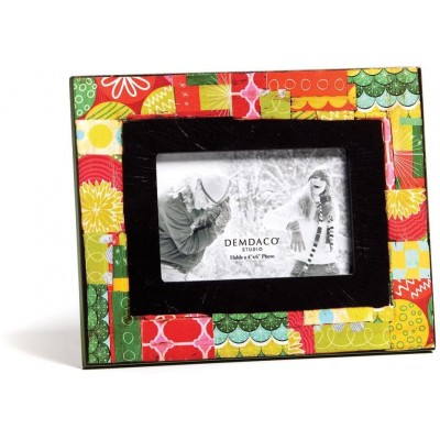 DEMDACO Colorful Devotions Christmas Patchwork Frame 4 by 6-Inch