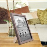FOREV 8x10 Picture Frames Set of 4 Solid Wood Collage Frame for Gallery Wall Mounting or Tabletop Rustic Photo Frames Black Woodgrain