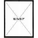Frametory Floating Picture Frame 11x14 Black Metal Photo Frame Real Glass for Wall Mount or Tabletop Displays