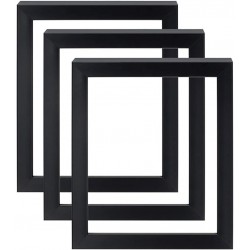 Gotham Deep Gallery Frames 3 Pack of Professional Gallery Frames for Canvas Paintings Presentation & More! [Black 16x20"]