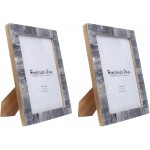 Handicrafts Home Photo Picture Frame 5 x 7 Grey Handmade Gift Pack of 2
