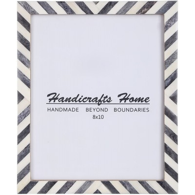 Handicrafts Home Picture Photo Frame Chevron Herringbone Art Inspired Vintage Wall Décor Gift Frames 8x10 Grey