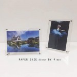HESIN 2 Pack of 6 x9 Acrylic Picture Frame Desktop Tabletop Photo Frame Wall Mounted Certificate Sign Holder Artwork Art Print Display Stand Suit for A5 Paper,6 x8” or 6x9 Frame Inside 2 Pack