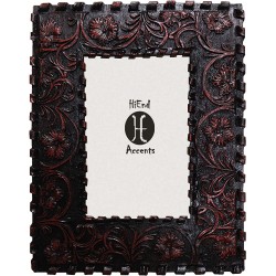 HiEnd Accents Western Tooled Leather Frame 4 by 6-Inch