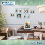 Icona Bay 4x6 10x15 cm Picture Frames Eggshell Blue 3 Pack Rustic Picture Frame Set Natural Real Wood Frames Cottage Collection