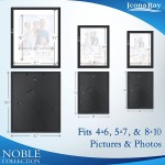 Icona Bay Combo-Sizes Black Picture Frames Set 10 PC Four 4x6 Four 5x7 Two 8x10 Noble Collection Multi-Pack Modern Professional Design for Wall Gallery