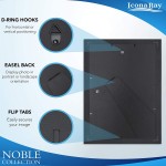 Icona Bay Combo-Sizes Black Picture Frames Set 10 PC Four 4x6 Four 5x7 Two 8x10 Noble Collection Multi-Pack Modern Professional Design for Wall Gallery