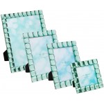 Isaac Jacobs Decorative Sparkling Light Green Jewel Picture Frame Photo Display & Home Décor 4x6 Light Green
