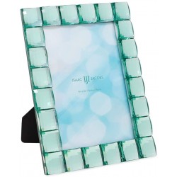 Isaac Jacobs Decorative Sparkling Light Green Jewel Picture Frame Photo Display & Home Décor 4x6 Light Green