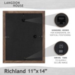 Langdon House 11x14 Collage Picture Frames w Mat for 5-4x6 Photos Rustic Brown 6 Pack Traditional Wood-Like Photo Frames for Any Décor Style Richland Collection