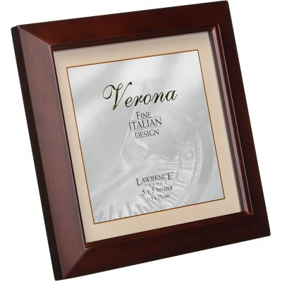 Lawrence Frames Estero Collection Walnut Wood 5 by 5 Picture Frame