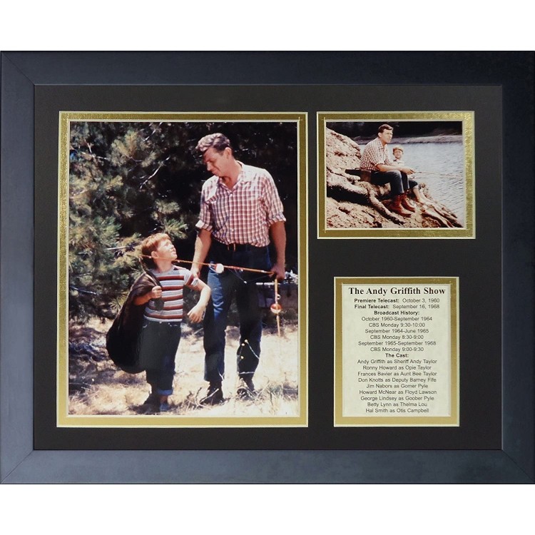 Legends Never Die Andy Griffith Gone Fishin' Framed Photo Collage 11x14-Inch 16498U