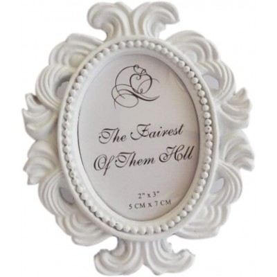 Lilying Home Decor .2 PCS Floral Photo Round Picture Frame Holder Wedding Home DecorWhite Color : White